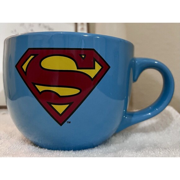 DC Comics Other - DC Comics Superman 24oz Ceramic Light Blue Coffee Mug 2012